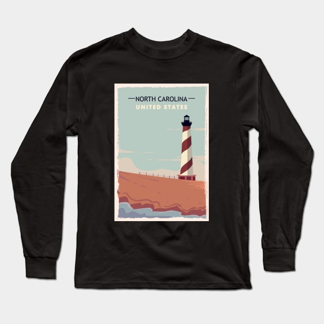 north carolina Long Sleeve T-Shirt by husnimubarok